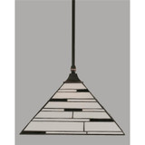 Any 1 Light Steel Medium Pendant 12 Inch Tall by Toltec - 13-14-12-