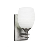 Uptowne 1 Light Matrix Glass Wall Sconce 9.5 Inch Tall by Toltec - 131-55-95-55