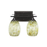 Uptowne 2 Light Vanity Light 12.25 Inch Length by Toltec - 132--975-1225