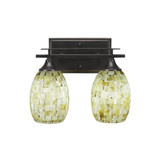 Uptowne 2 Light Vanity Light 12.25 Inch Length by Toltec - 132--975-1225
