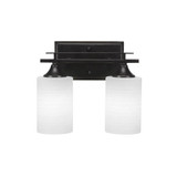 Uptowne 2 Light Matrix Glass Vanity Light 11.25 Inch Length by Toltec - 132--10-1125