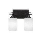 Uptowne 2 Light Matrix Glass Vanity Light 11.25 Inch Length by Toltec - 132--10-1125