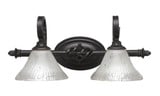 Elegante 2 Light Vanity Light 21.25 Inch Length by Toltec - 162-9-875-2125