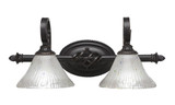 Elegante 2 Light Vanity Light 21.25 Inch Length by Toltec - 162-9-875-2125