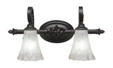 Elegante 2 Light Down Glass Vanity Light by Toltec - 162-85-11-2075