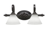 Elegante 2 Light Bath Bar 9.5 x Inches by Toltec  - 162--95-2075