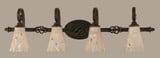 Elegante 4 Light Vanity Light 10.75 Inch Tall by Toltec - 164-9-1075-395