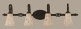 Elegante 4 Light Vanity Light 10.75 Inch Tall by Toltec - 164-9-1075-395
