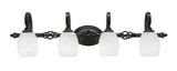 Elegante 4 Light Linen Glass Vanity Light by Toltec - 164-825-105-395