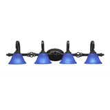 Elegante 4 Light Vanity Light 9.5 Inch Wide by Toltec - 164-95-875-395