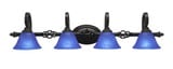 Elegante 4 Light Vanity Light 9.5 Inch Wide by Toltec - 164-95-875-395