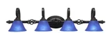 Elegante 4 Light Vanity Light 9.5 Inch Wide by Toltec - 164-95-875-395