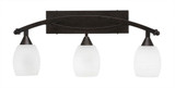 Bow 3 Light Steel Vanity Light 26 Inch Length by Toltec - 173-BN-615