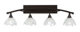 Bow 4 Light Vanity Light 39 Inch Length by Toltec - 174-9-11-39