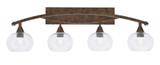 Bow 4 Light Bubble Glass Vanity Light 39.25 Inch Length by Toltec - 174-1225-20