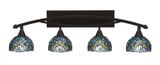 Bow 4 Light Vanity Light 39.25 Inch Length by Toltec - 174--1175-3925