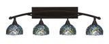 Bow 4 Light Vanity Light 39.25 Inch Length by Toltec - 174--1175-3925
