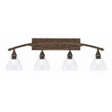 Bow 4 Light Vanity Light 38.75 Inch Length by Toltec - 174-13-47
