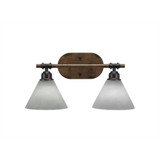 Blacksmith Two Light Vanity Light 9 Inch Tall by Toltec - 1752-7-9-