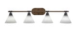 Blacksmith 4 Light Vanity Light 9 Inch Tall by Toltec - 1754-7-9-