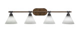 Blacksmith 4 Light Vanity Light 9 Inch Tall by Toltec - 1754-7-9-