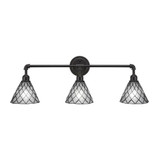 Vintage 3 Light Vanity Light 31.75 Inch Length by Toltec - 183--85-3175