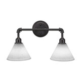 Vintage 2 Light Steel Vanity Light 20 Inch Length by Toltec - 182-DG-302