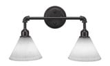 Vintage 2 Light Steel Vanity Light 20 Inch Length by Toltec - 182-DG-302