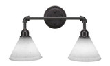 Vintage 2 Light Steel Vanity Light 20 Inch Length by Toltec - 182-DG-302