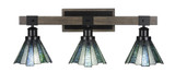 Tacoma 3 Light Art Glass Vanity Light 27.5 Inch Length by Toltec - 1843--1025-275