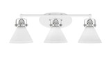 Easton 3 Down Glass Light Vanity Light by Toltec - 1933-WHBN-302