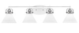 Easton 4 Light Down Glass Vanity Light by Toltec - 1934-MBBN-302