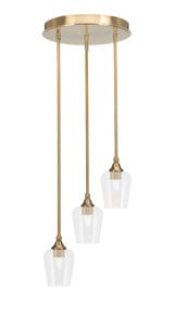 Empire 3 Light Medium Pendant 13.5 Inch Wide by Toltec - 2143-135-115