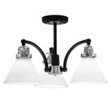 Easton 3 Light 5.75 Inch Length Semi Flush Mount by Toltec - 1947-MBBN-302