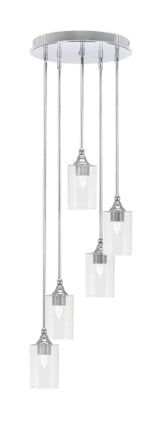 Empire 5 Light Stem Hung Medium Pendant 14.25 Inch Wide by Toltec - 2145-BN-300