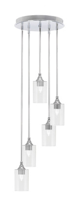 Empire 5 Light Stem Hung Medium Pendant 14.25 Inch Wide by Toltec - 2145-BN-300