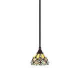 1 Light Stem Hung Small Pendant 7 Inch Tall by Toltec - 23-BC-302