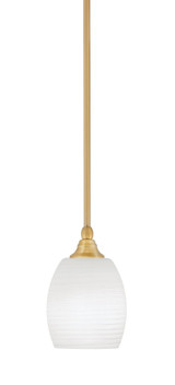 1 Light Stem Hung Mini Pendant 7.75 Inch Tall by Toltec - 23-BC-615