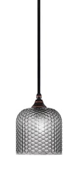 1 Light Stem Hung Small Pendant 9.25 Inch Tall by Toltec - 23-BC-4912