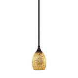 Any 1 Light Fusion Glass Mini Pendant 8.75 Inch Tall by Toltec - 23-5-875-