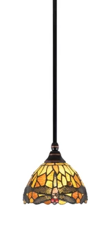 Any 1 Light Art Glass Small Pendant 7 Inch Wide by Toltec - 23-7-6-