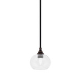 1 Light Stem Hung Small Pendant 7.5 Inch Tall by Toltec - 23-BC-202