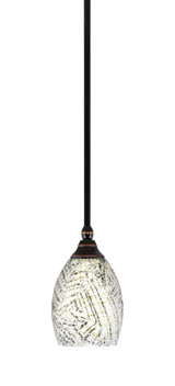 1 Light Steel Stem Hung Mini Pendant 8.25 Inch Tall by Toltec - 23-BC-5054