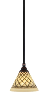 Any 1 Light Stem Small Pendant 7 Inch Wide by Toltec - 23-7-65-