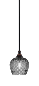 1 Light Steel Stem Hung Small Pendant 7.5 Inch Tall by Toltec - 23-BC-4602