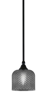 1 Light Textured Glass Stem Hung Small Pendant 7.5 Inch Tall by Toltec - 23-BC-4612