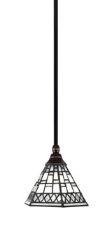 1 Light Stem Hung Small Pendant 6.5 Inch Tall by Toltec - 23-BC-9105