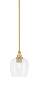 1 Light Stem Hung Small Pendant 8.25 Inch Tall by Toltec - 23-BC-4810