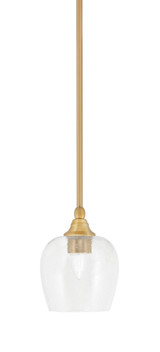 1 Light Stem Hung Small Pendant 8.25 Inch Tall by Toltec - 23-BC-4810