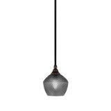 1 Light Stem Hung Small Pendant 7.25 Inch Tall by Toltec - 23-BC-4622